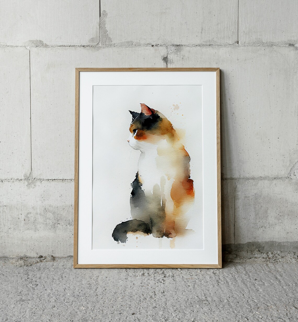Calico Cat Watercolor Animal Art Print, Cat Poster - Image 4