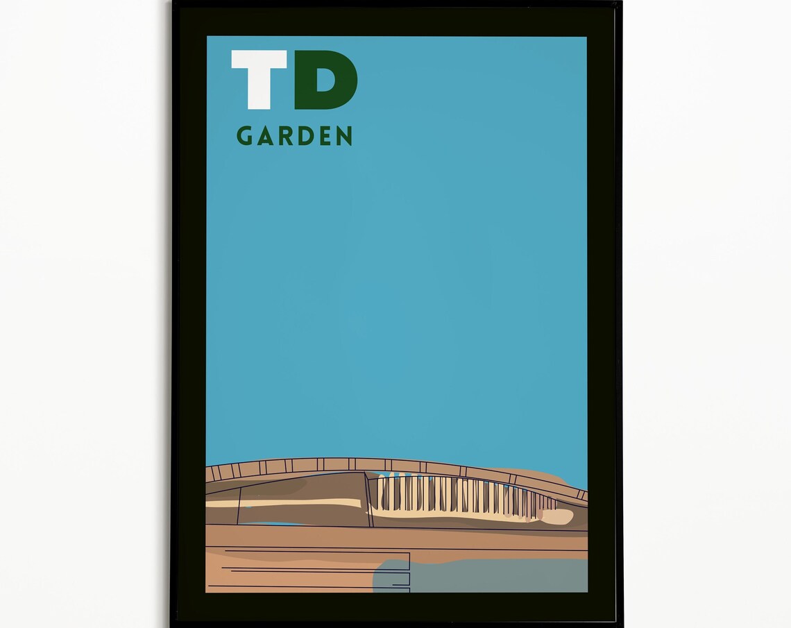 TD Garden Boston Minimalist Arena Celtics Sports Stadium Poster