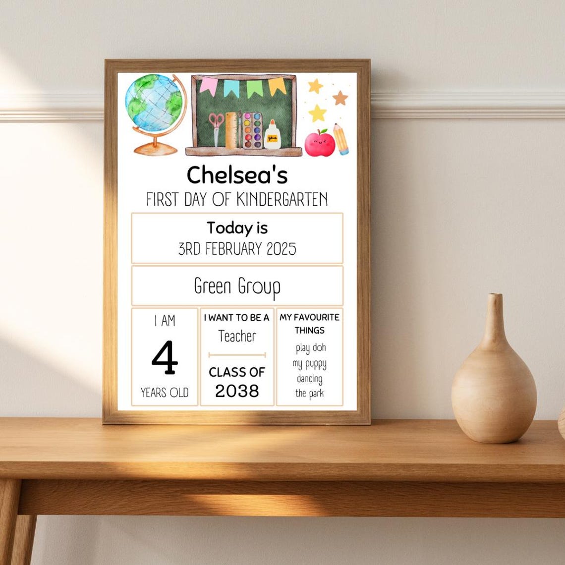 Editable First Day Of Kindergarten Sign Back To School Sign Last Day Of School Sign First Day Of School Sign First Day Of Preschool Sign - Image 2