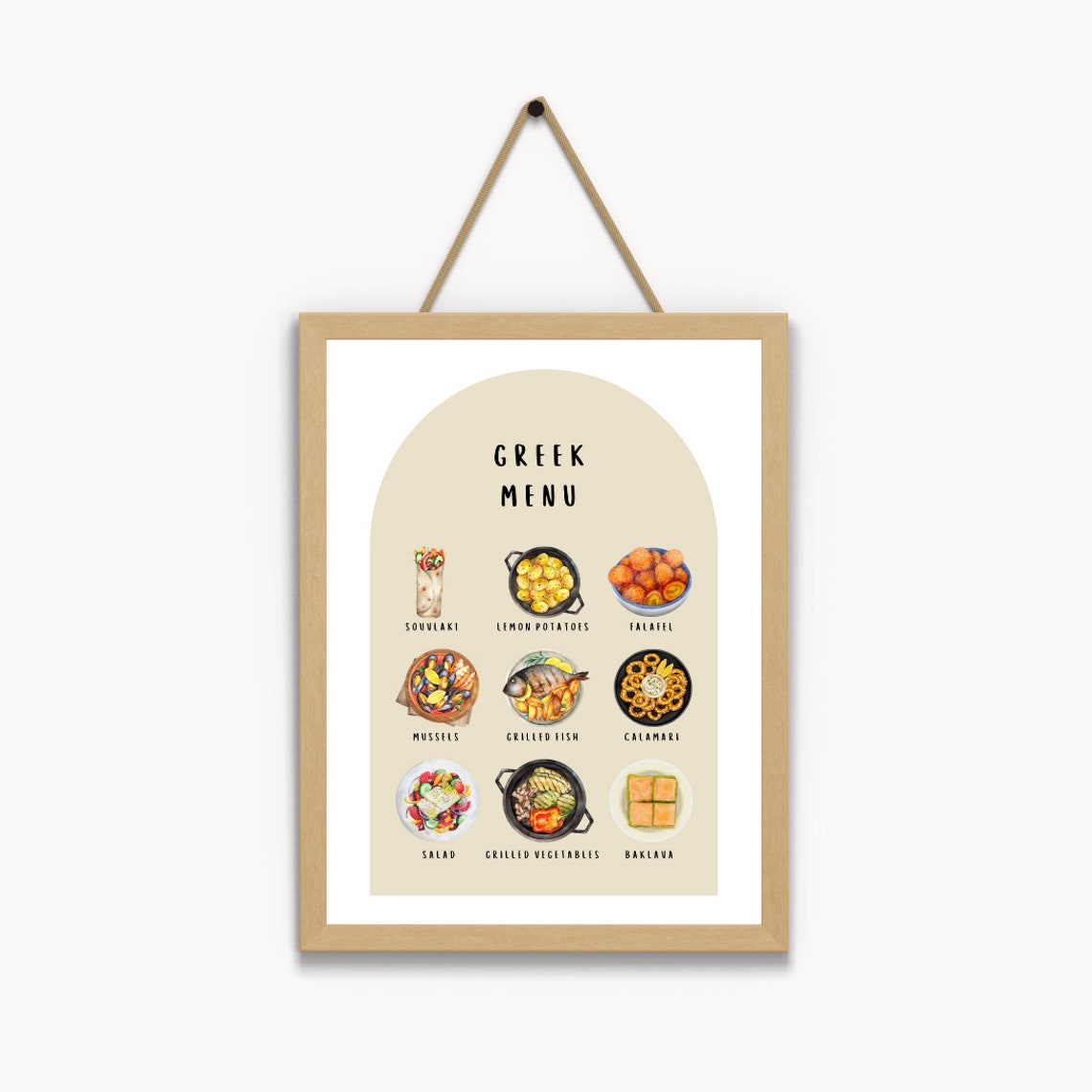 Greek Menu Pretend Play Poster for Kids Play Kitchen and Restaurant - Image 3