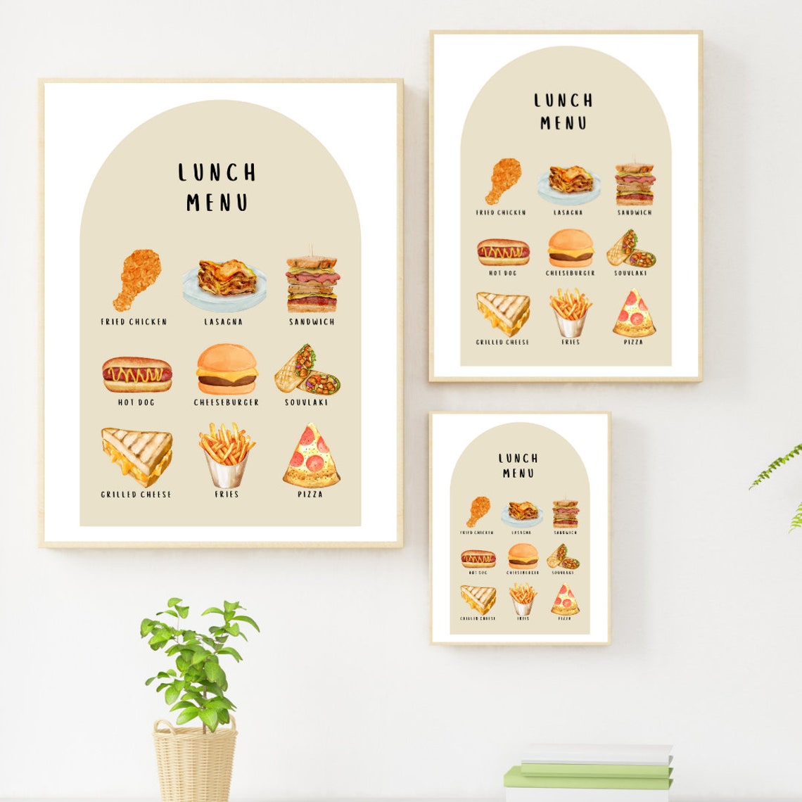 Kids Lunch Menu Pretend Play Poster for Play Kitchen and Diner Decor - Image 4