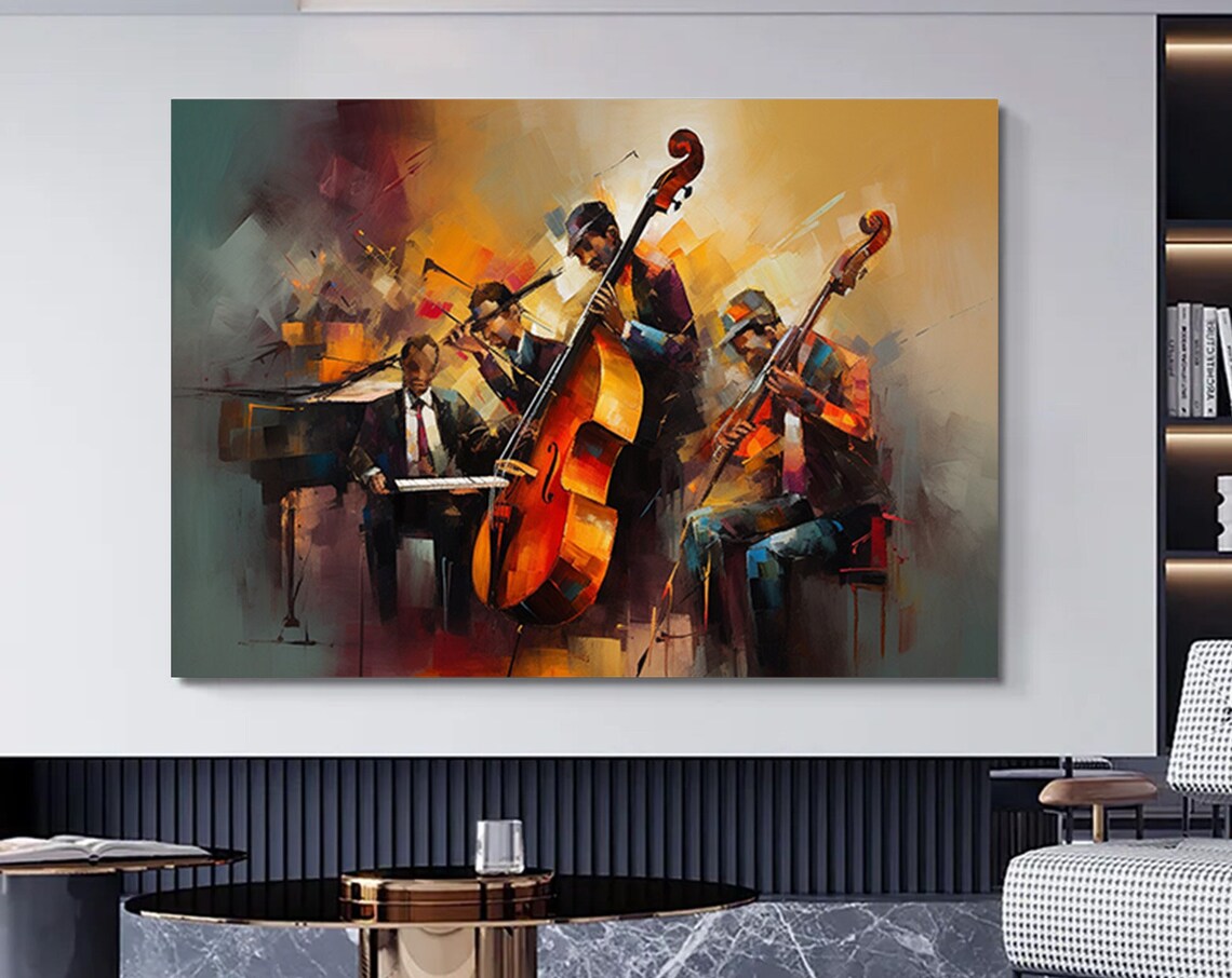 Jazz Musician Piano Art Print, Blues Orchestra