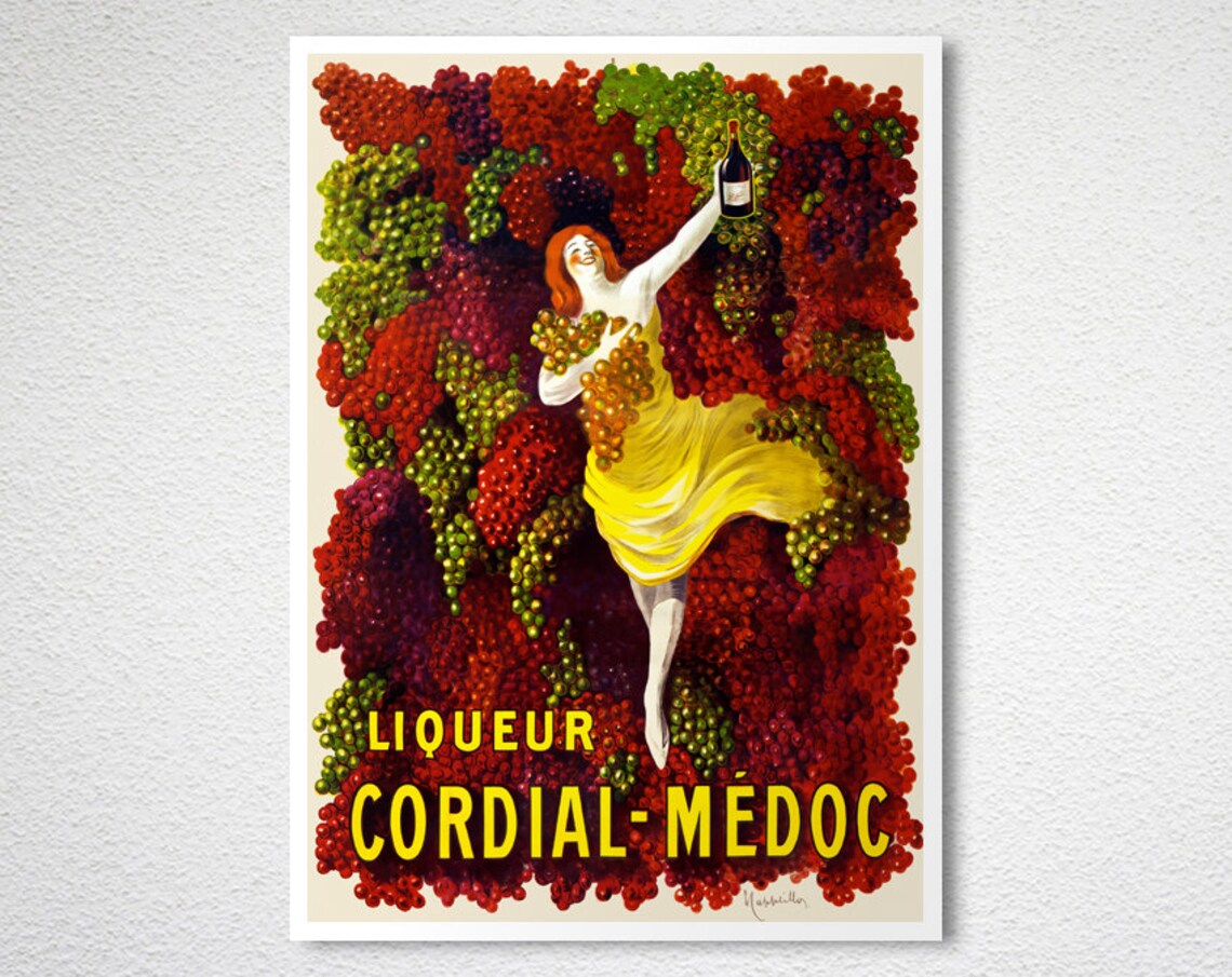 Liqueur Cordial Medoc French Liqueur Vintage Advertising Poster - Image 2