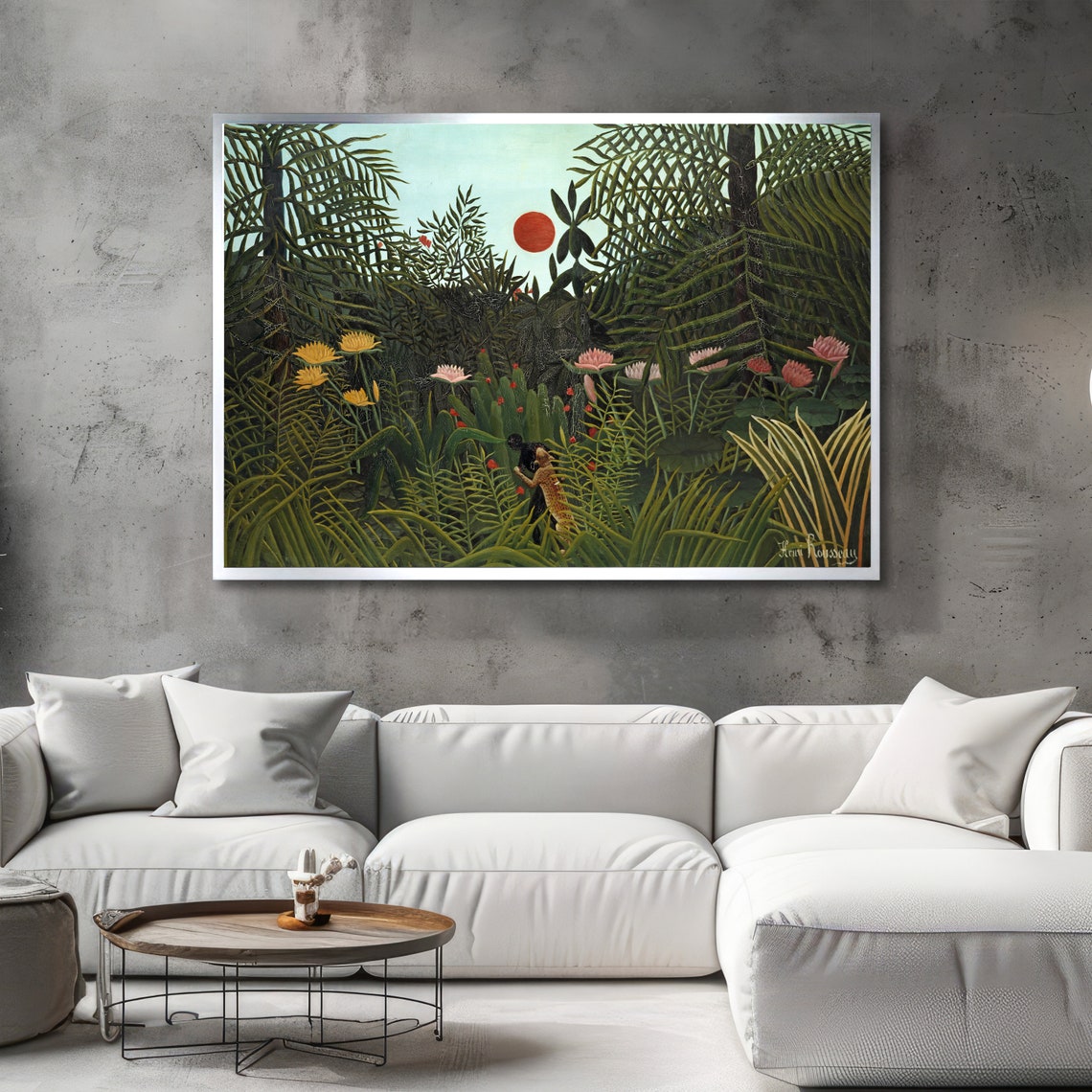 Rousseau The Snake Charmer Night Jungle Pink Moon Exotic Art Poster - Image 2