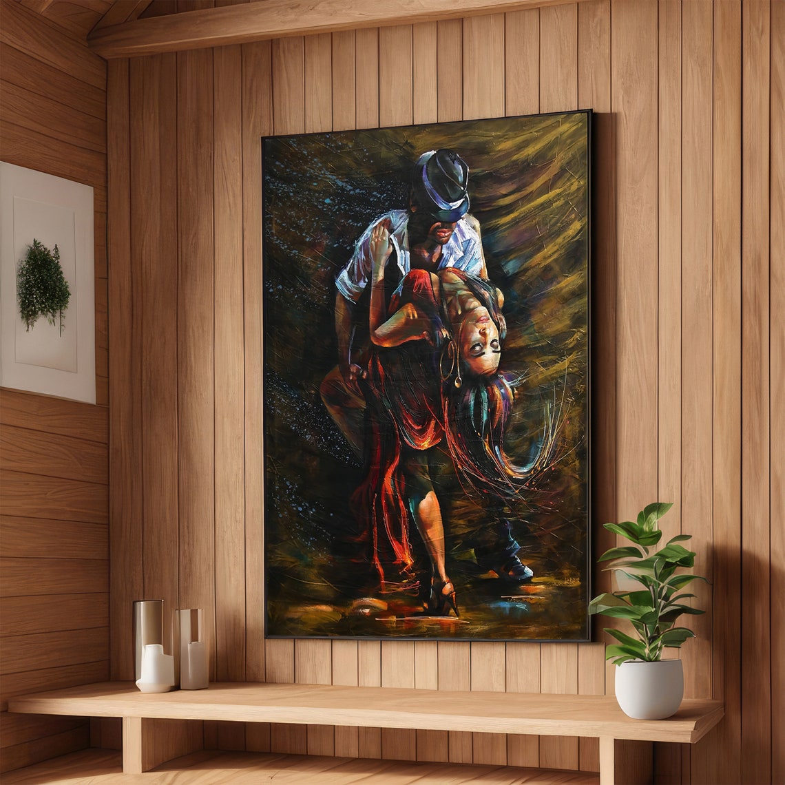 Passionate Tango Dance Art Romantic Dance Wall Print Tango Couple Poster Wall Art Design Ready To Hang Decoration