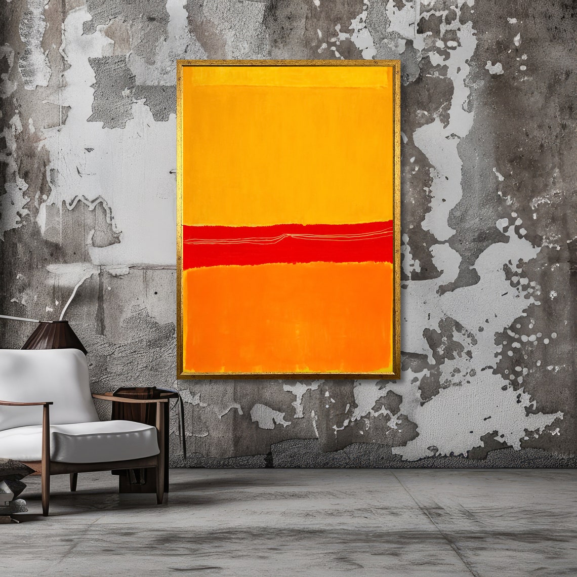 Sunset Radiance Warm Abstract Art Modern Wall Decor Vibrant Orange And Yellow Ready To Hang - Image 6