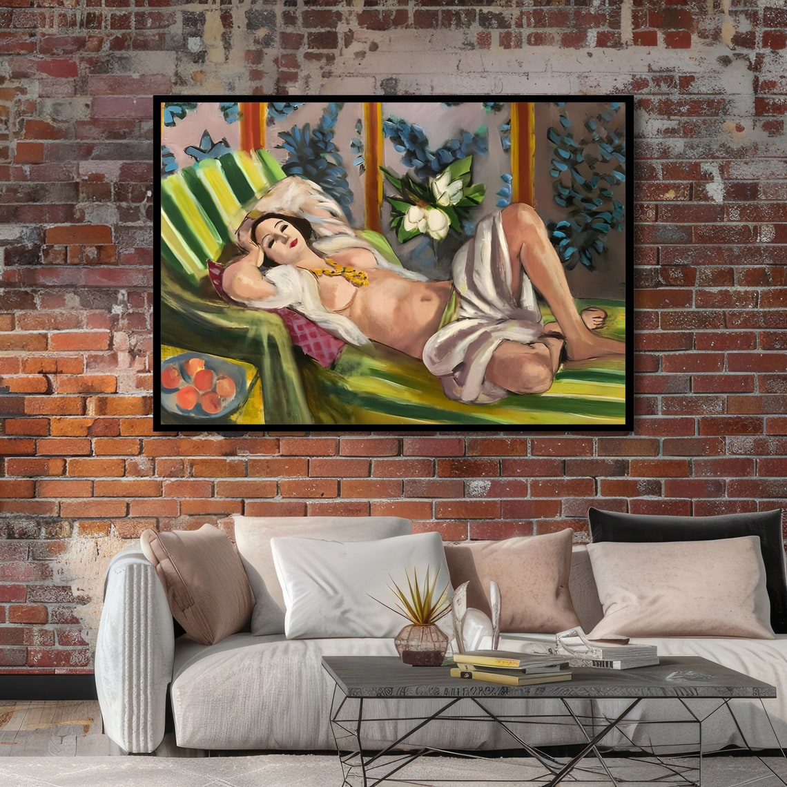Reclining Nude Matisse Inspired Art Bold Abstract Print Modern Wall Art Ready To Hang Decoration - Image 4