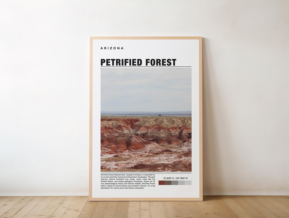 Petrified Forest National Park Arizona Painted Desert Travel Poster