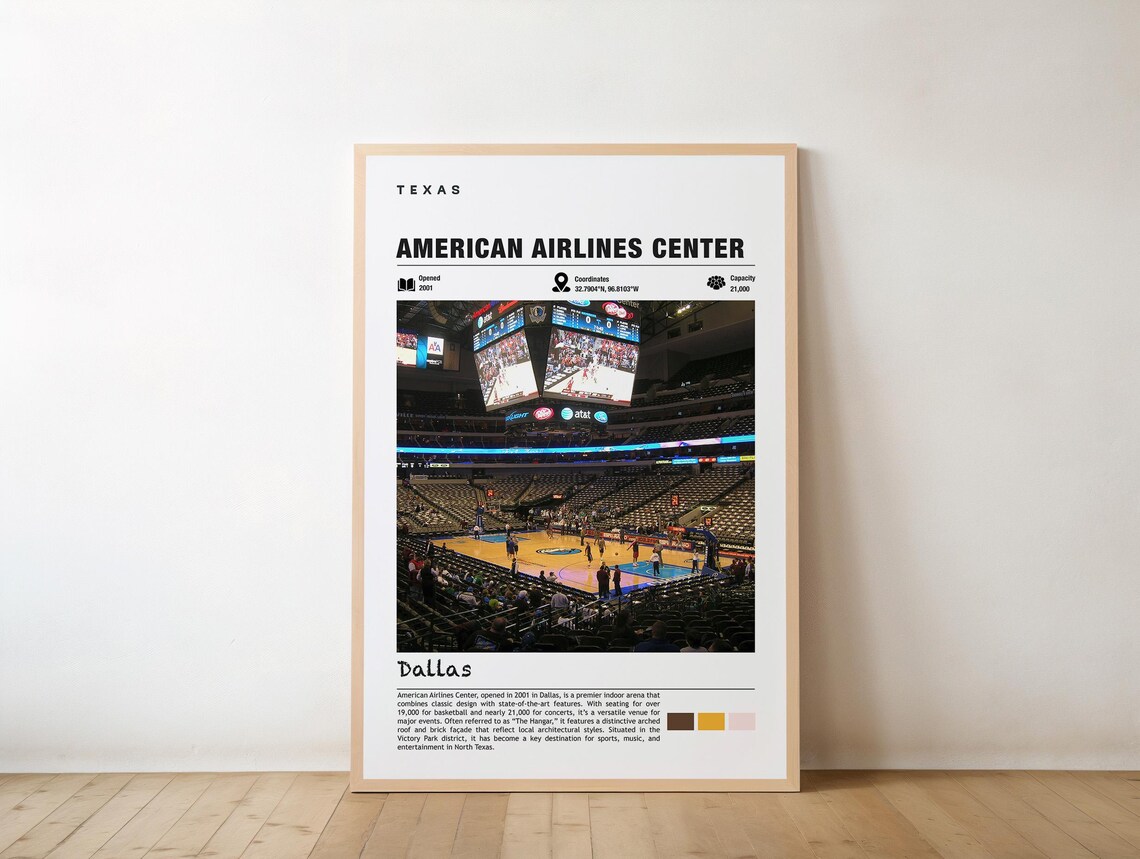 American Airlines Center Dallas Texas Basketball Arena Photo Poster