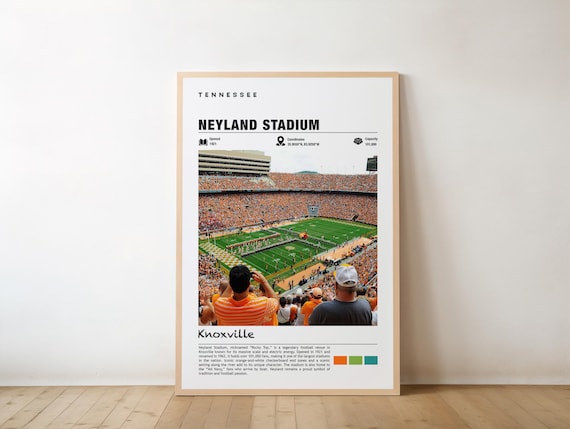 Legendary Neyland Stadium Knoxville Football Game Day Sports Poster