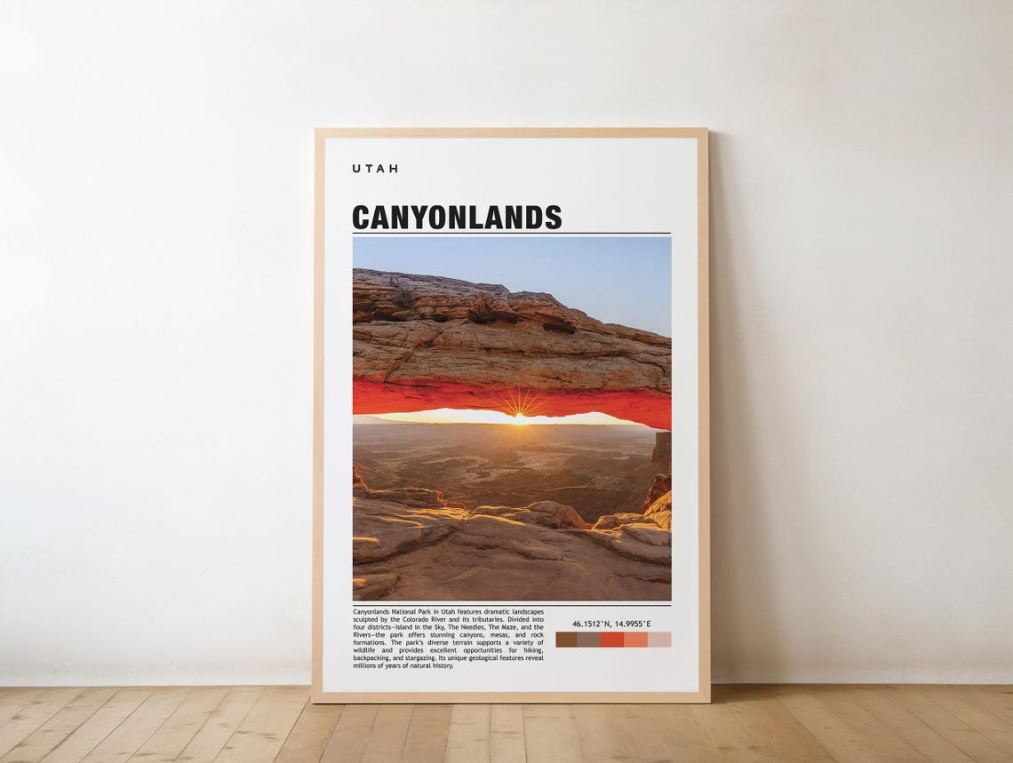 Dramatic Canyonlands Utah Mesa Arch Sunrise Photo Travel Poster