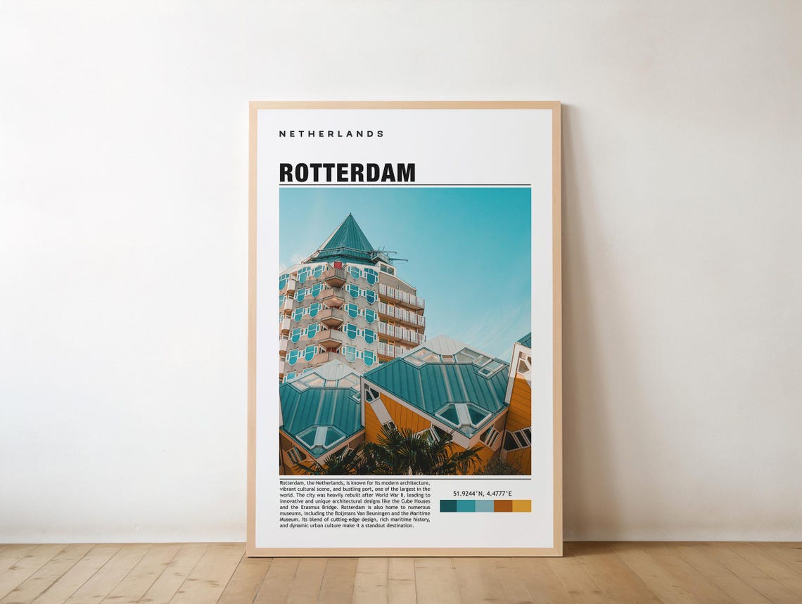 Rotterdam Cube Houses Modern Architecture Photo Travel Poster