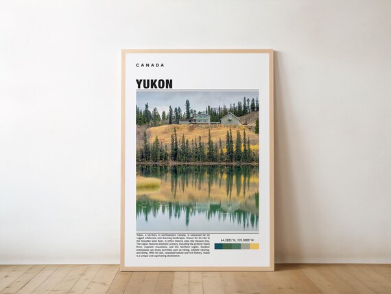 Yukon Canada Lake Lodge Wilderness Nature Scenic Travel Poster