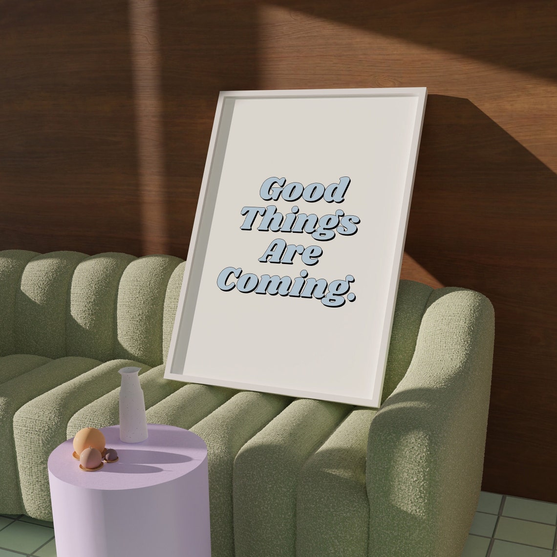 Good Things Are Coming Retro Typography Quote Trendy Wall Art - Image 2