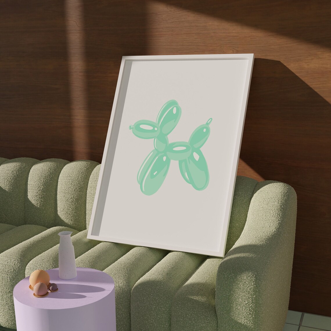 Balloon Dog Decor, Preppy Room Art Print - Image 3