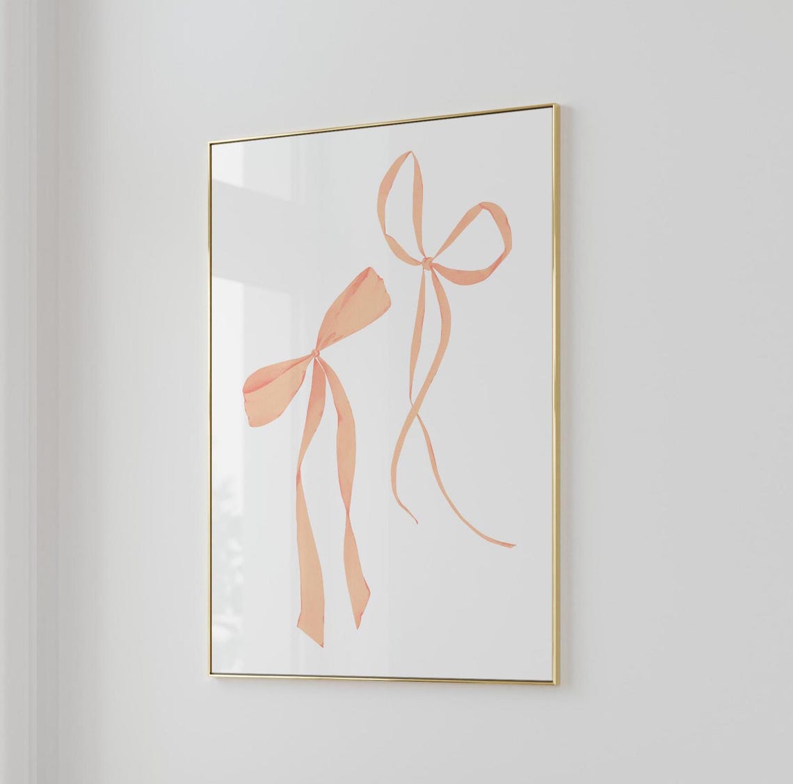 Orange Wall Art Bow Wall Art Trendy Art Prints Aesthetic Art Print Coquette Art Print Teen Girl Bedroom Orange Wall Art Dorm Wall Decor - Image 2