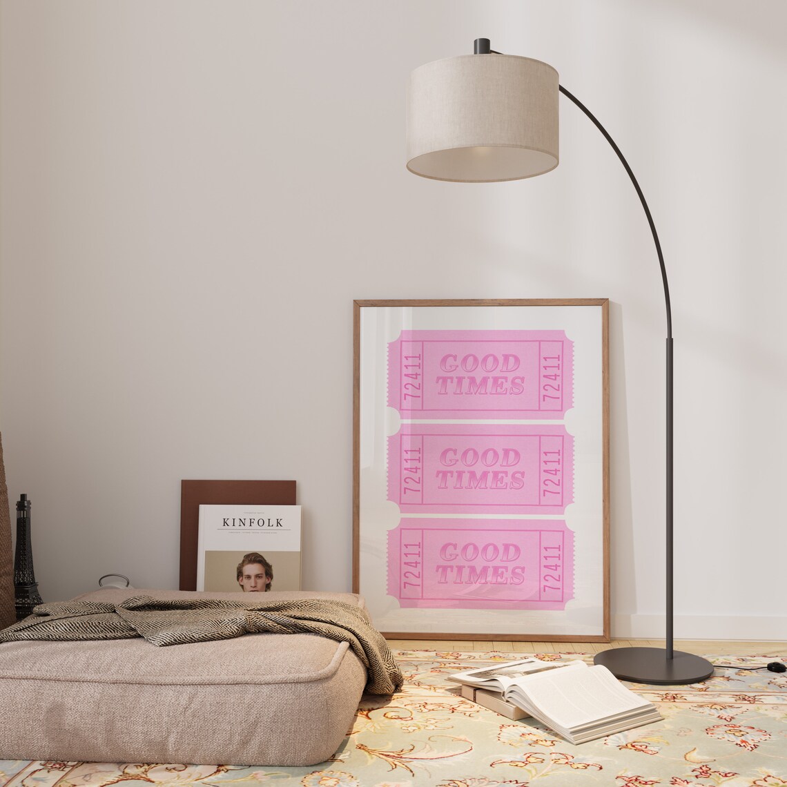 Pink Good Times Ticket Stub Trio Preppy Girly Room Poster Decor - Image 2