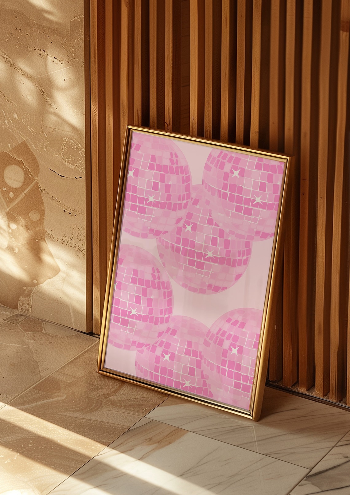 Pink Trendy Disco Dopamine Decor Art Print