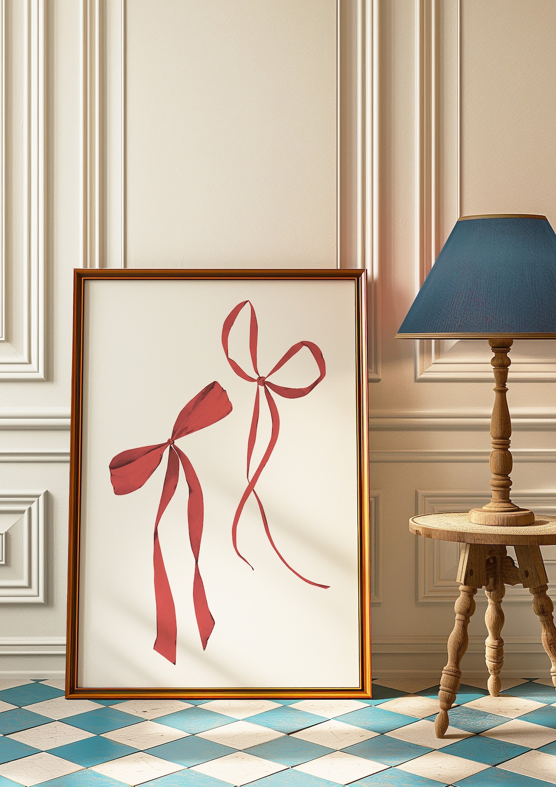 Wine Red Wall Art Bow Wall Art Aesthetic Art Print Trendy Art Prints Coquette Art Print Teen Girl Art Prints Red Wall Art Preppy Dorm Decor - Image 2