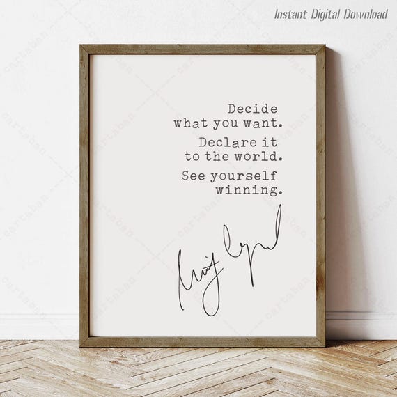 Misty Copeland Quote Instant Inspirational Quote Decide What You Want Print Locally Inspiration Gift For Her