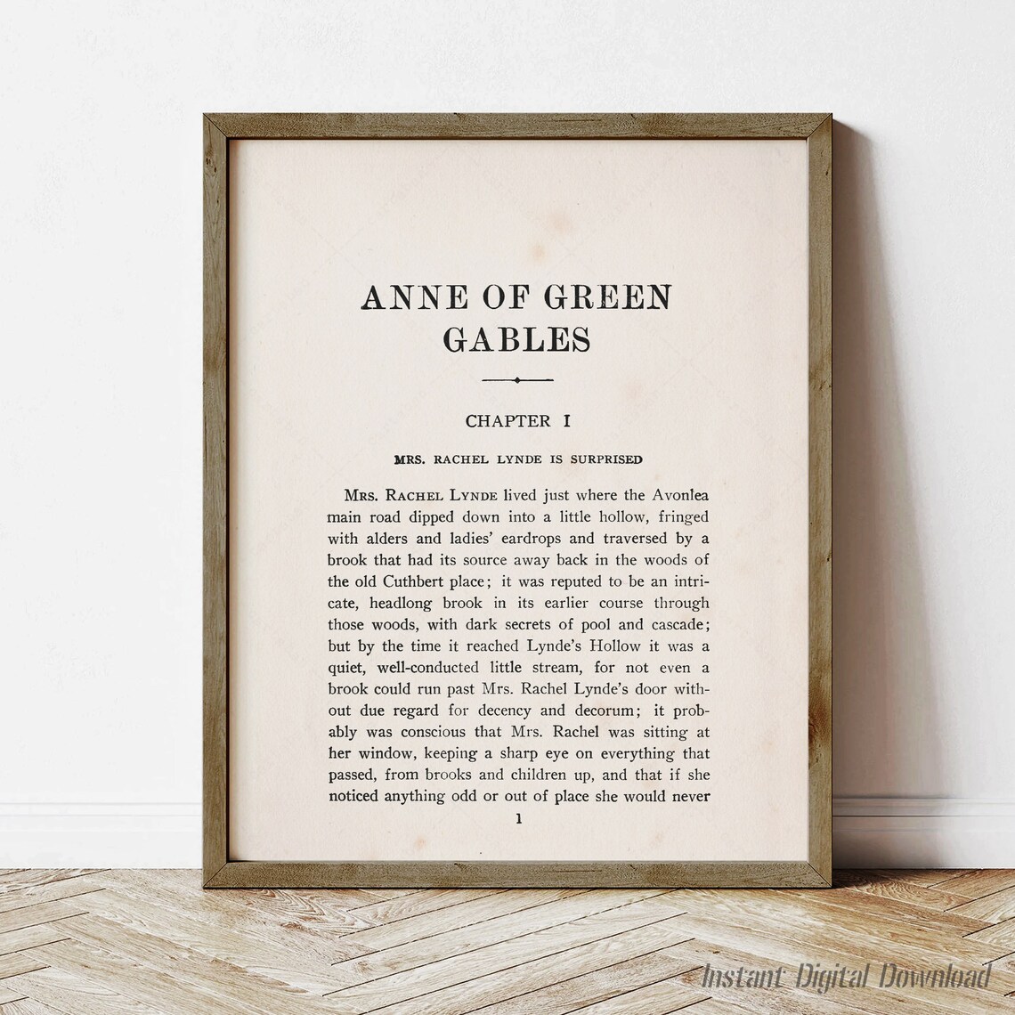 Anne Of Green Gables, Book Lover Poster Print