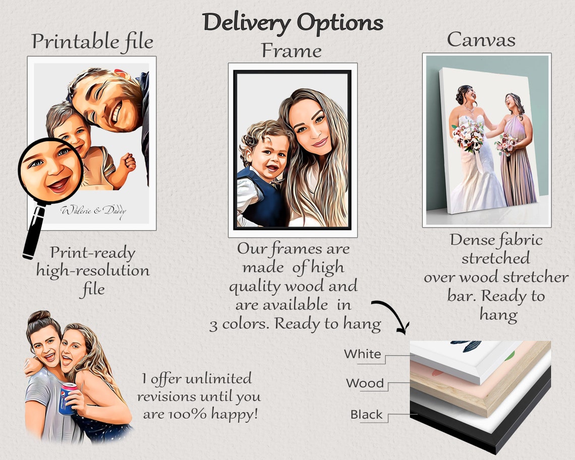 Bella and Daddy with Baby in Watercolor Heart Family Portrait Poster - Image 7