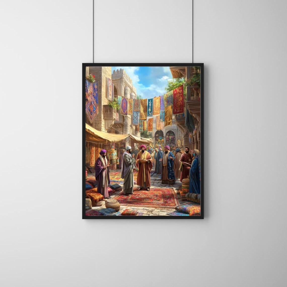 Oriental Bazaar Middle Eastern Market Scene Art Print - Image 2