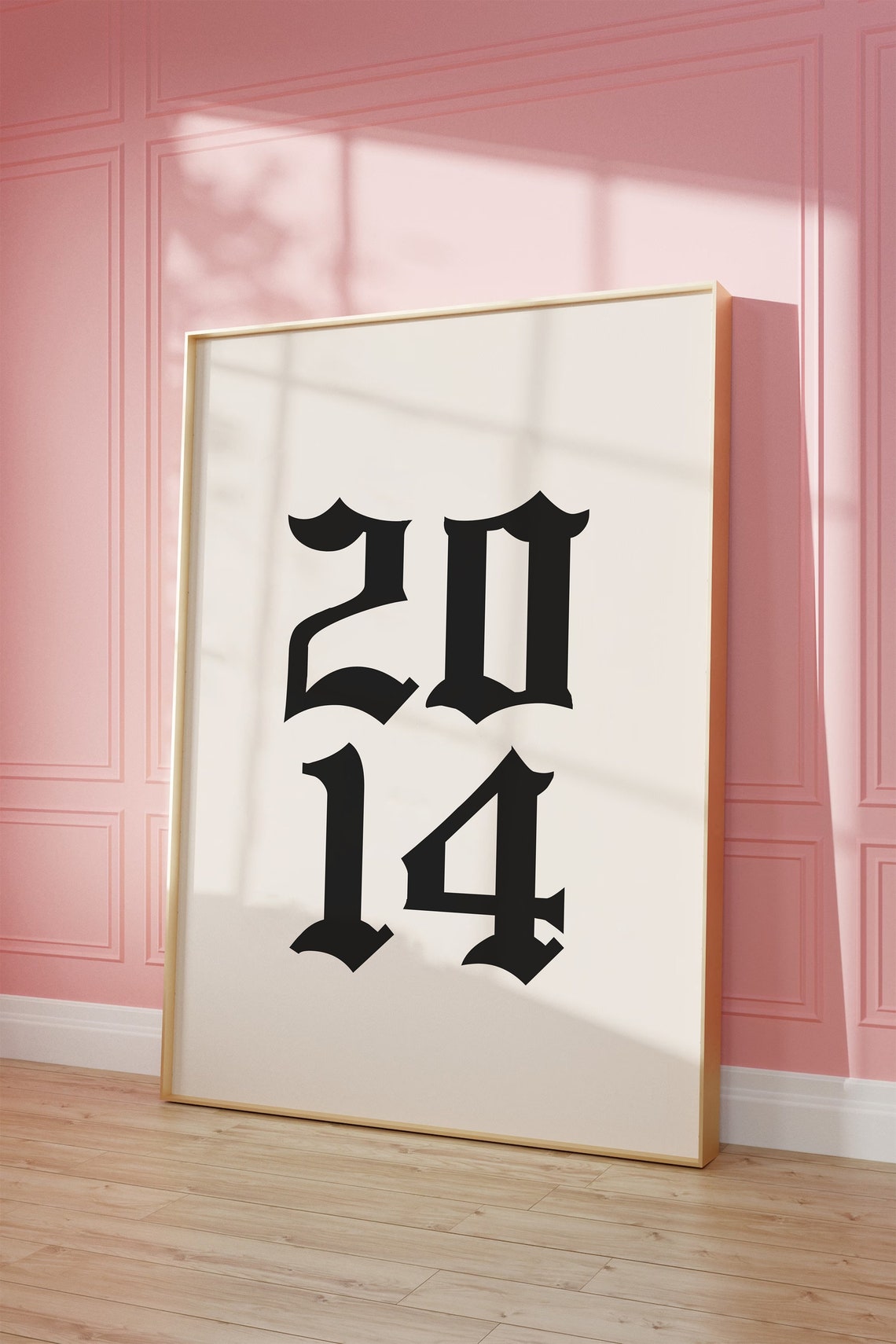 1998 Custom Year Gothic Numerals Birthday Anniversary Wall Poster - Image 2