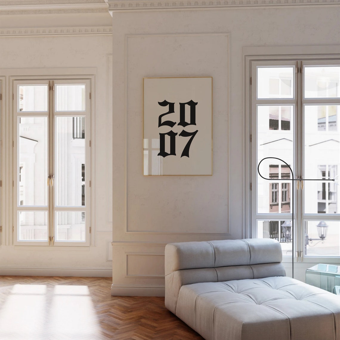 1998 Custom Year Gothic Numerals Birthday Anniversary Wall Poster - Image 4