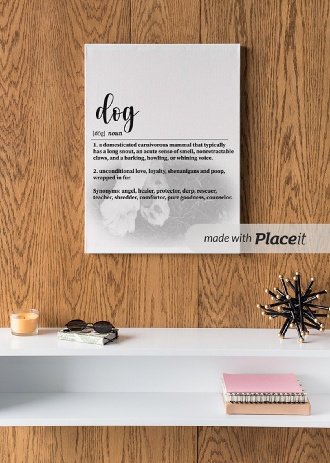 Definition Of Dog Print Dog Lover Gift Dog Wall Art Dog Quote Print Dog Poster Dog Mom Gift Dog Meaning Art Dog Decor - Image 3