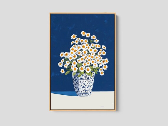 Daisy Floral Botanical Still Life Poster Print