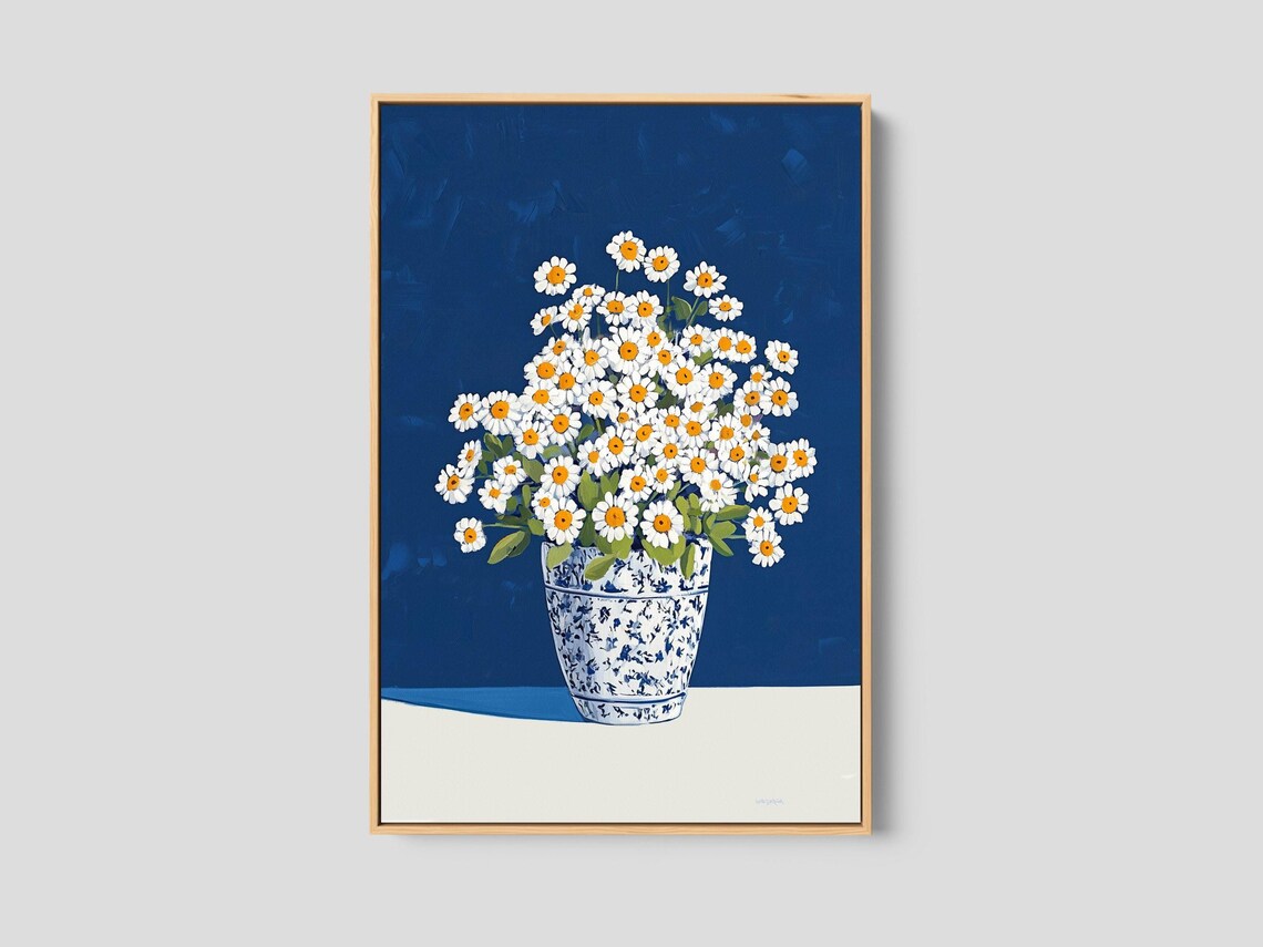 Daisy Floral Botanical Still Life Poster Print