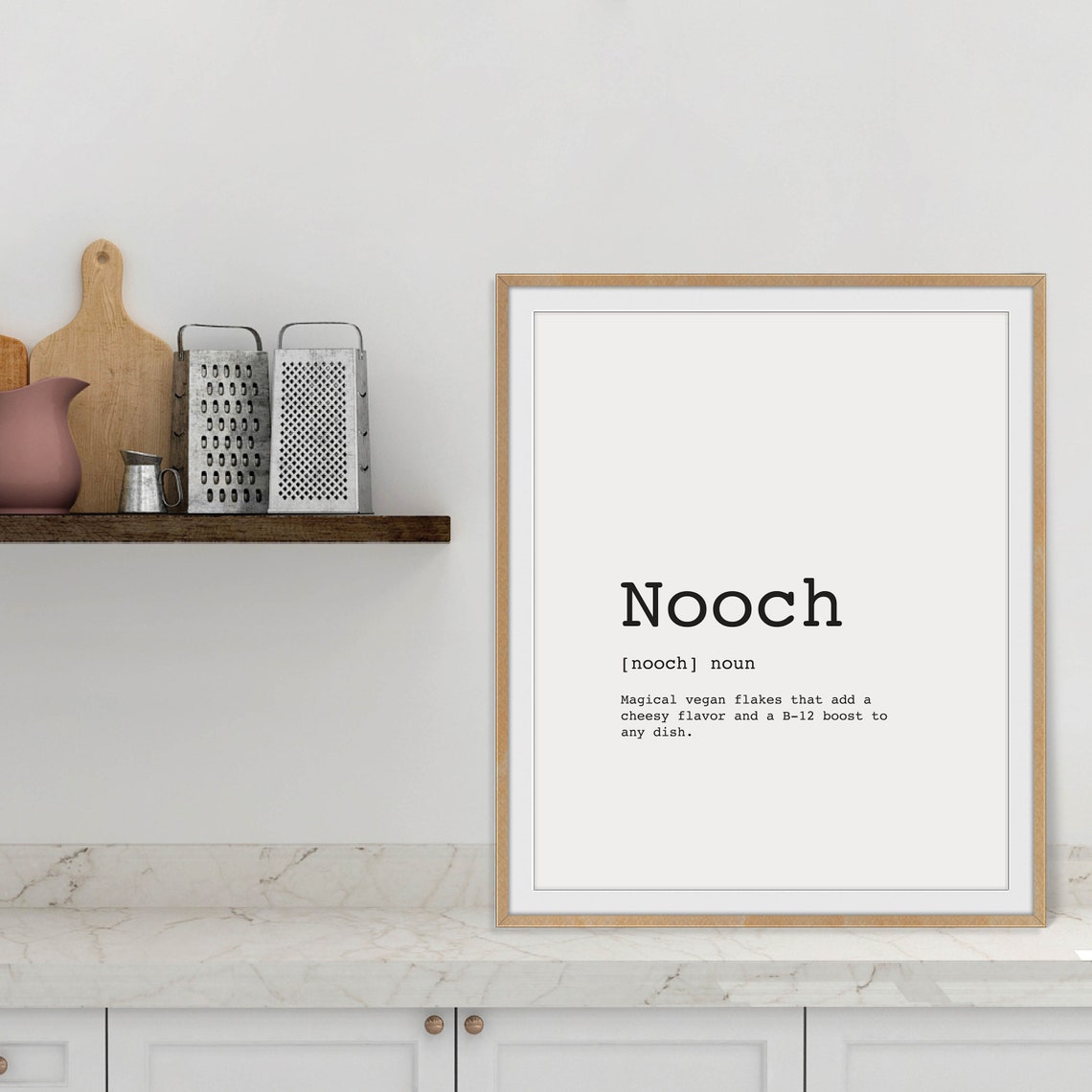Nooch Definition Funny Vegan Dictionary Kitchen Wall Quote Print - Image 5