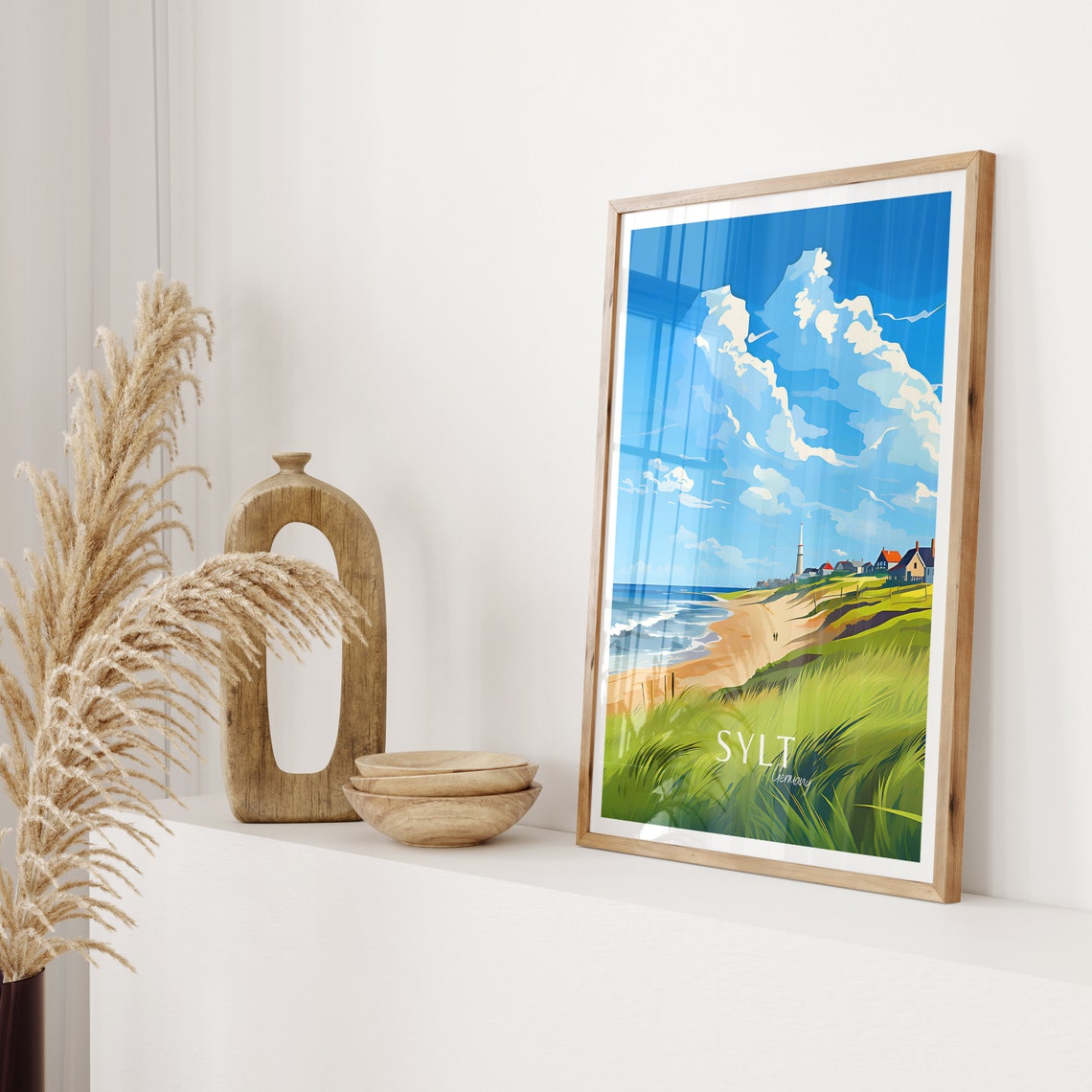 Sylt Germany North Sea Beach Dunes Windy Coast Scenery Poster - Image 2