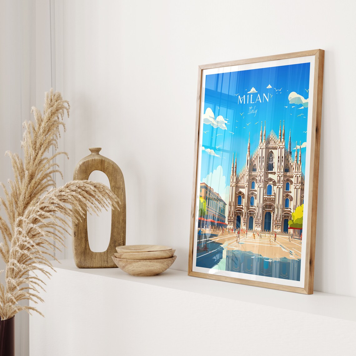 Milan Travel Poster, Italian Travel Poster Print - Image 2