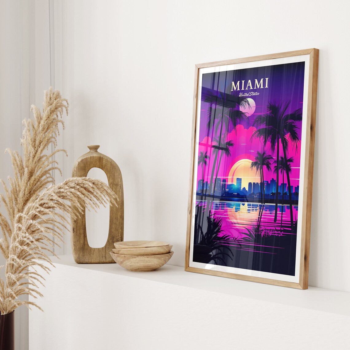 Miami Travel Poster, Palm Trees Poster Art Print - Image 2