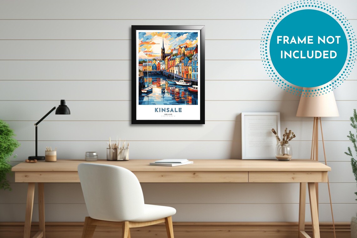 Kinsale Ireland Colorful Harbor Sailboats Coastal Town Poster - Image 2