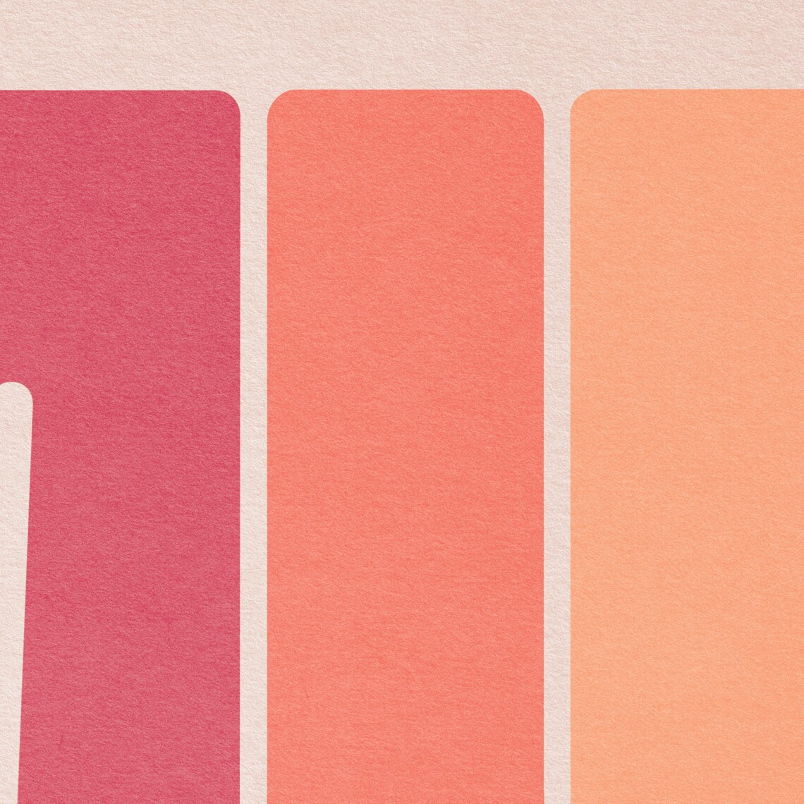 Yall Pink Purple Orange Ombre Modern Block Letters Wall Poster - Image 3