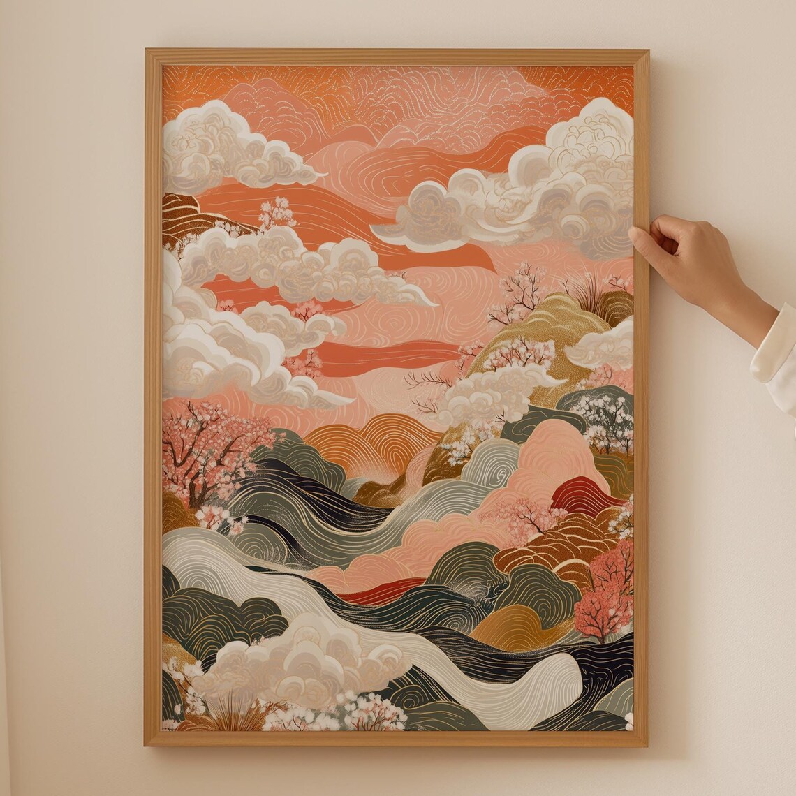 Japanese Abstract Art, Japandi Wabi Sabi Poster