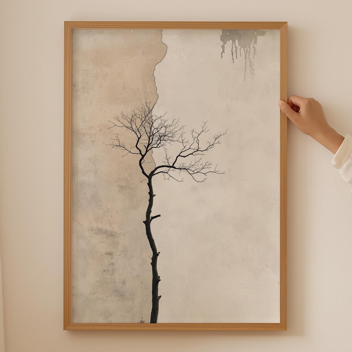 Abstract Japandi Art Print, Wabi Sabi Zen Decor
