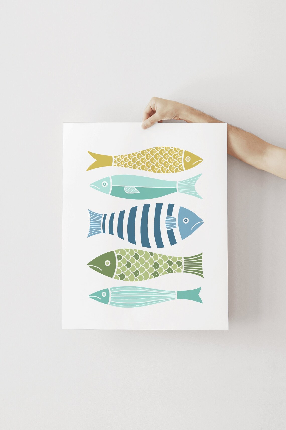 Fish Print, Minimalist Scandinavian Kitchen Art - Image 3