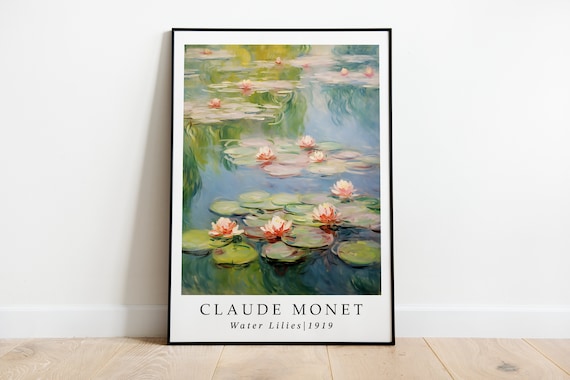 Claude Monet Water Lilies 1919 Exhibition Impressionist Poster