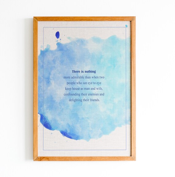 Homer Odyssey Man and Wife Keep House Love Watercolor Poster