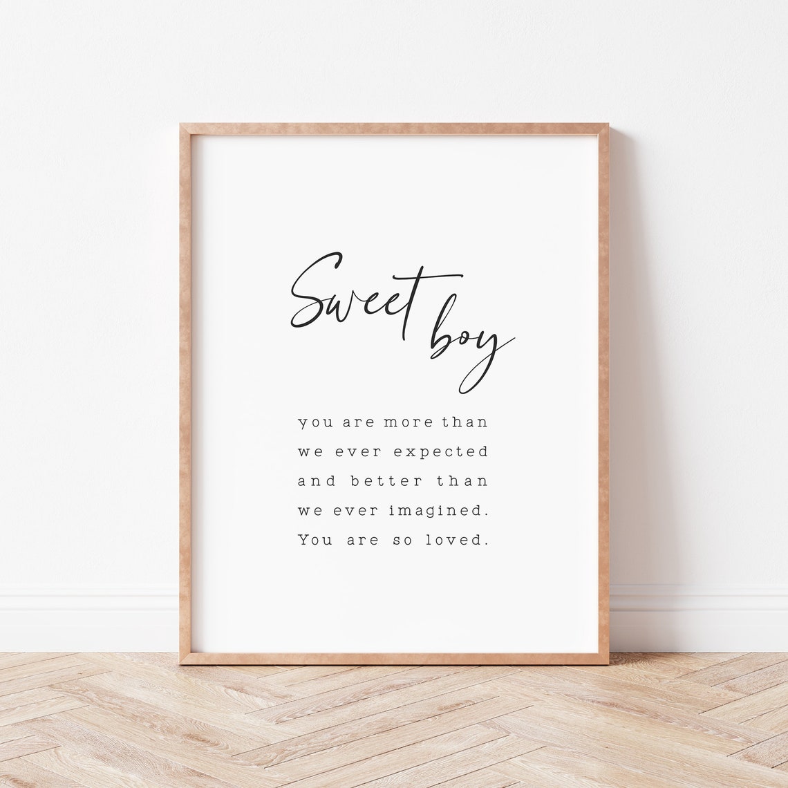 Sweet Boy Nursery Affirmation Art Print