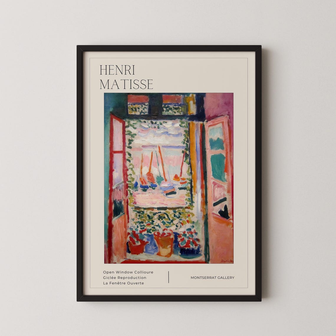 Henri Matisse Open Window Collioure Giclee Reproduction Art Poster