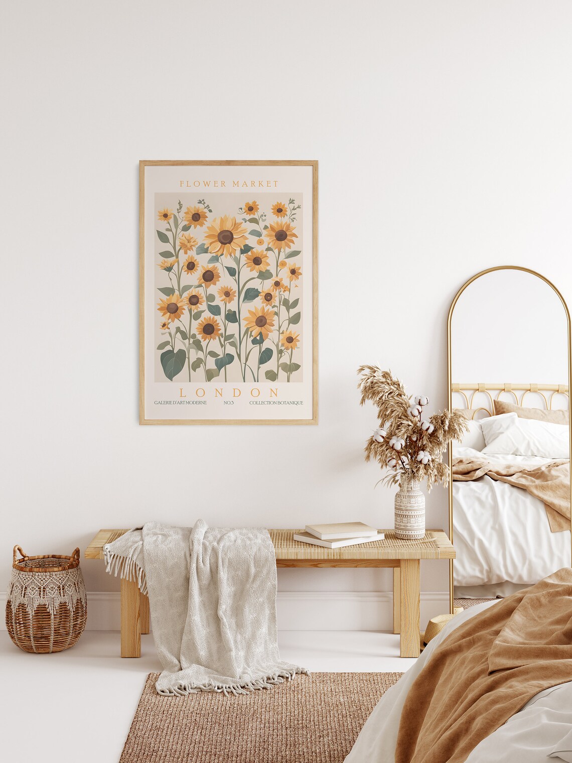 Flower Market Print London Retro Floral Poster - Image 2