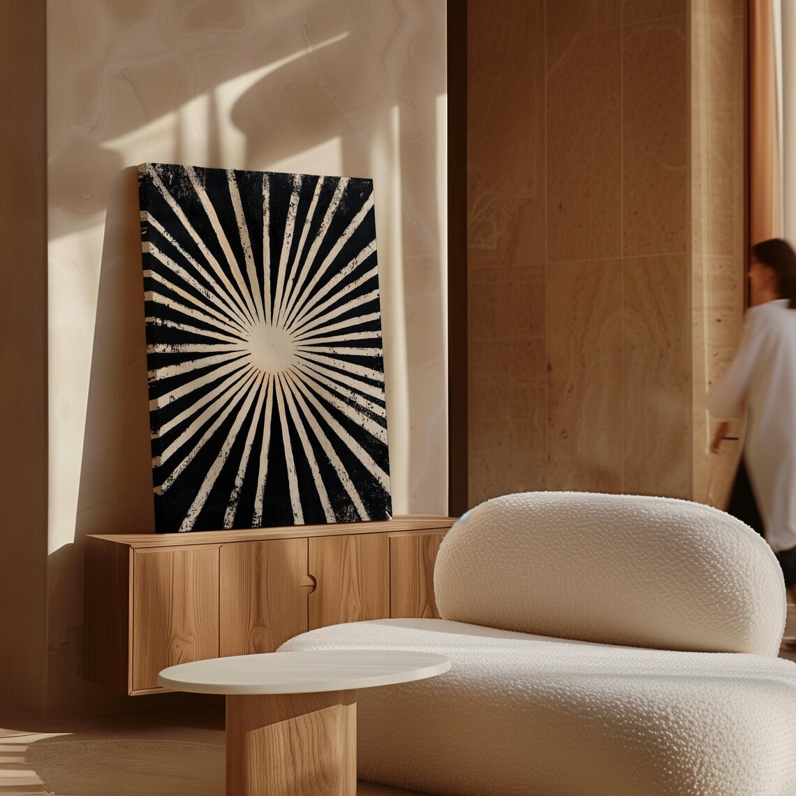 Sunburst Abstract Design, Modern Art Enthusiast Print - Image 5
