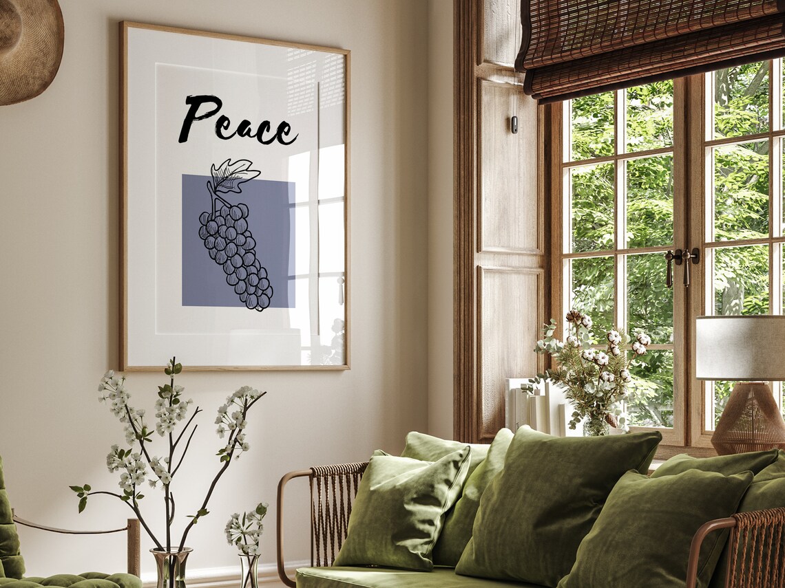 Kind Affirmation Fruit Boho Minimalist Art Print - Image 4