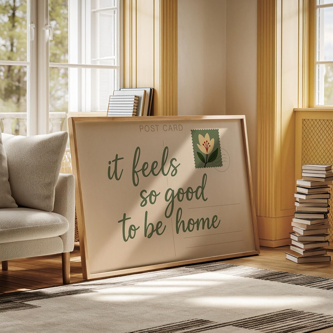 It Feels So Good To Be Home Quote Art Print - Image 2