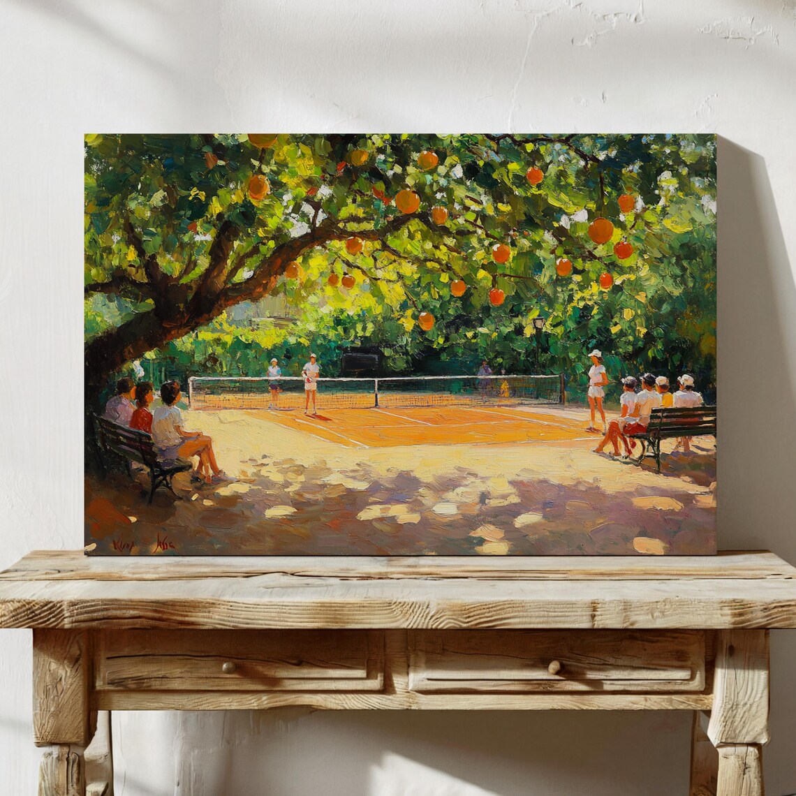 Tennis Match, Summer Sports Scene Art Print - Image 5